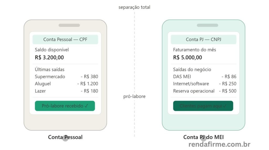 Como separar finanças pessoais do MEI — Renda Firme