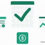 Thumbnail do artigo sobre planejamento financeiro anual para MEI em 2026 com ícones de calendário, planilha gratuita e metas financeiras