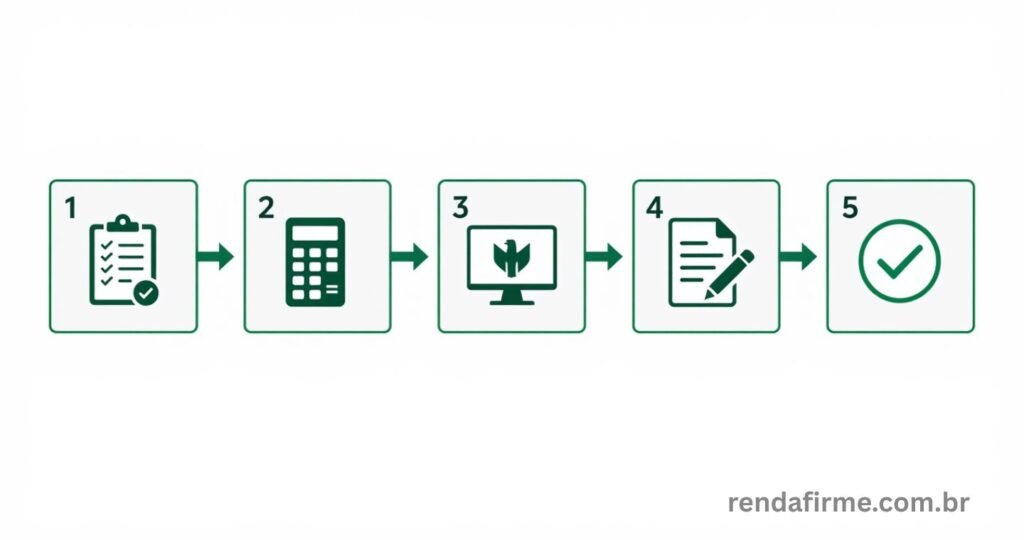 Ilustração com passo a passo para declarar o Imposto de Renda sendo MEI ou autônomo em 2026
